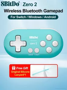 Mandos inalámbricos 8BitDo de tamaño mini, compatibles con , 2 Switch, Android, Windows 10/11, Steam, Raspberry Pi. Modo teclado para Anki, Procreate, MacOS. Modo de juego de 8 horas. Colores: azul, amarillo y rosa. - Azul - Ver 2