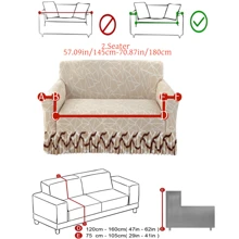 1 peça linda capa de sofá com saia decorativa, antiderrapante, elástica, tecido de seda leitosa, antissujeira para animais de estimação, assento único, assento duplo, três assentos, quatro assentos, estampa geométrica, capa de sofá, estilo saia, estilo quatro estações