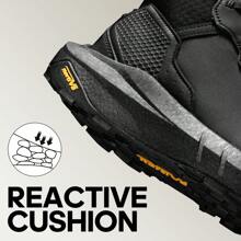 Men's HydroRange Tactical Boots - Lightweight Waterproof Leather Combat Footwear With Enhanced Cushioning, Arch Support, And Anti-Slip Technology For Military, Motorcycle, And Hiking Adventures - 黑色 - 查看 4