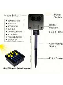 1pc 3/5/10/20/30M 30/50/100/200/300 LED Solar Fairy Copper Wire Lights, 8 Modes Of Outdoor Copper Wire String Lights, Mini LED Lights Used For Christmas Gardens, Terraces, Trees, Parties, Courtyards, Wedding Decorations