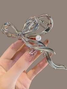 1pc Women's Elegant Bowknot Hair Claw Clip, Large Tail Design For Updo, High-End Chic Niche Hairpin Hair Clips Hair Jaw Clip Hair Clamps Hair Clutch Hair Clip