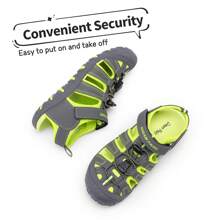 Boys Girls Closed-Toe Outdoor Summer Sport Sandals(Toddler/Little Kid/Big Kid) - 綠色 - 查看 4