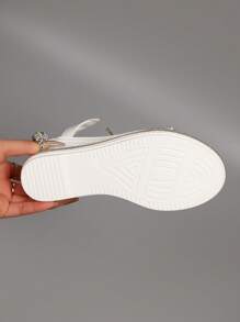 女士厚底坡跟凉鞋 夏季时尚水钻蝴蝶结凉鞋 女士白色厚底户外凉鞋 波西米亚风沙滩平底凉鞋 女士派对高跟凉鞋 女士仙女风低帮凉鞋 - 白色 - 查看 7