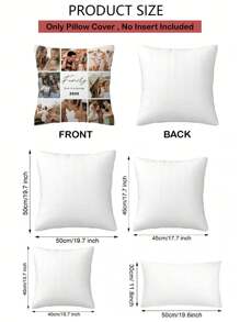 1pc Customized Personalized Photo Printed Pillow Case, Custom Face Pillow,Single Sided Print Pillow Cover For Mother's/Father's/Thanksgiving/Teachers' Day, Create Your Own Picture Pillow Case, Great Gift For Family, Friends And Yourself