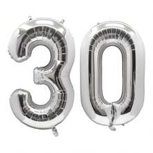 30pcs White, Gold, Black Number 30 Balloon Set, 30th Birthday Party Decorations, Anniversary Party Background Decorative Balloons - Multicolor - View 16