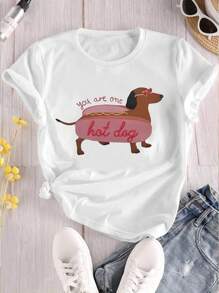 Casual Versatile Solid Color Round Neck Short Sleeve T-Shirt