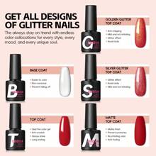 COSCELIA Gel Nail Polish Set 60 PCS 55 Colors Gel Polish Kit Base Glossy Matte Glitter Top Coat Gel Polish Pastel Glitter Pearl White Red Pink Nude Green Blue Gel Gift For Women - Màu Khỏa thân - Xem 3