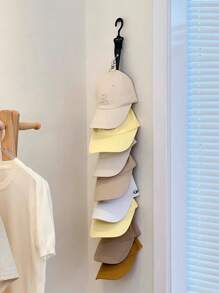 Rotatable Hat Storage Rack, Free Traceless Adhesive Hook, Punch-Free Hat Storage Artifact, Home Hanging Hat Clip Storage, Can Hold 8 Hats, Door Hat Rack And Organizer, Baseball Hat Rack, Hat Rack Bracket, Door Hat Rack, Door Hat Rack, Closet Hat Rack, Perfect Storage Solution.