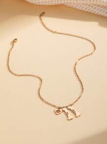 1 Pc Charm Engraved Heart Dog Claw Name Necklace,Personalized Dog Bone And Claw Memorial Necklace Jewelry,Engraved Pet Family Name Pendant,Minimalist Stainless Steel Necklace Gift For Pet Lovers,Friendship Gift,Valentine's Day Gift,Birthday Gift,Party Gift - Rose Gold - View 5