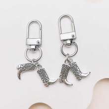 Vintage Western Style Zinc Alloy Cowboy Boots, Casual