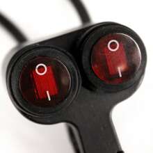 KINGMOTO Switch doble para manubrio de motocicleta - Negro - Ver 1