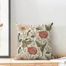 Bộ 2 vỏ gối trang trí mùa xuân họa tiết hoa lá cổ điển, trang trí phòng ngủ với họa tiết hoa lá, vỏ gối ngoài trời theo mùa, vỏ gối sofa, in một mặt (không kèm ruột gối). - Quế Xanh - Xem 6