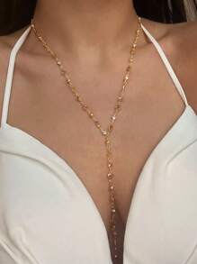 1 Stück Modische Kreative Y-förmige Kristall und Kubikzirkonia lange Kragen Kette