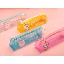 1pc Simple & Convenient Large Capacity Pencil Case Pouch