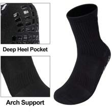 6 paia di calzini unisex antiscivolo da calcio con puntini adesivi, calzini sportivi con fondo spesso in spugna, adatti per corsa, calcio, basket, fitness