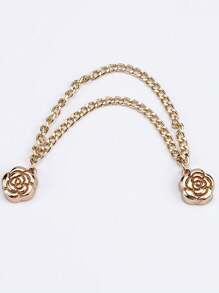 2 件多功能磁性衣夹，新型磁性衣夹，强力头巾磁铁带链，衬衫夹衣夹，女士时尚连衣裙配饰，用于收紧 T 恤下摆、领口下摆和裤脚，万圣节装饰 - 彩色 - 查看 15