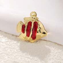 1 Stück Kupfer vergoldet 18k Modischer Meer Serie Muschelanhänger, Seestern, Qualle für DIY Armband, Halskette, Fußkette, Ohrringe, vielseitiges Accessoire