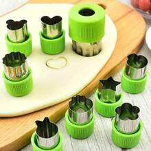 Stainless Steel Embossed Pattern Mold Cartoon Print Mold Vegetable Fruit Flower Cutter Biscuit Cookie Mold For Baby Food