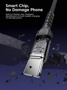 100W USB-C 转 USB-C 快充线，5A PD USB Type-C 快充线，兼容 16/15/15 Pro/15 Pro Max/Pro/Air/Pro/Mini/6、S23/S22、Z-Flip、Pixel（黑色）。也兼容 16、16 Pro Max、15、15 Plus、15 Pro、15 Pro Max 及其他设备。Type-C 铝合金材质，纳米纤维接口。 - 黑色 - 查看 10