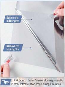 1 Roll Premium Heat Control Window Film For Home & Office - UV Blocking, Privacy Protection, Anti-Glare, Self Adhesive, Easy Install - Frosted Decorative Film For Bathroom, Living Room, Glass Doors