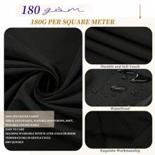6/10/16 Pack Black 60x102 Inch Tablecloths For 6FT Rectangular Tables, Durable Stain & Wrinkle Resistant Polyester Covers For Events, Banquet, Party - 黑色 - 查看 2
