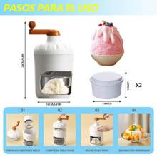Ice Crusher, Manual Shaved Ice Machine, Including 2 Ice Crushers And 1 Smoothie Container, Suitable For Making Shaved Ice And Various Drinks Outdoors At Home - 白色 - 查看 2