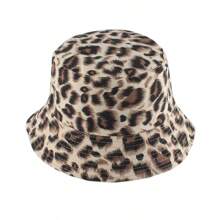 2025 Spring/Summer New Leopard Print Reversible Bucket Hat For Women, Street Fashion Versatile Outdoor Sun Hat - Leopard Print Double Sided - View 7