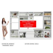 Cocina Integral Completa Modular Madesa Glamy 330cm Color Blanco 03 - Blanco - Ver 5