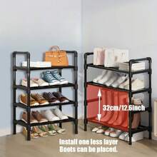 Portascarpe impilabile a 3 ripiani, salvaspazio per ingresso, corridoio e armadio, scaffale per riporre e organizzare le scarpe