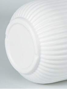 陶瓷花瓶配现代简约灯笼和塑料花瓶，适合办公室和家居装饰，非常适合餐厅、客厅和其他环境 - 白色 - 查看 8