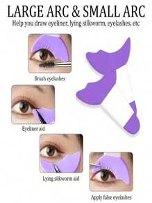 4 Pieces/Set Of Multi-Functional Eye Makeup Tools, Silicone Eyeliner Template, Mascara Mask Eyeshadow Applicator, Lipstick Applicator, Guide Wing Eyeliner Tool, Nose Cleaner, Blackhead Brush, Suitable For Beginners Silicone Eyeshadow Lipstick Positioning,Makeup,Cheap,Room Decor,Vanity,Travel,Bedroom,Makeup Accessories,Cheap,Stocking Stuffers,Makeup,Makeup Tools,Cheap Stuff,Gifts,Gifts For Women,Christmas Gifts - Baby Pink - View 13