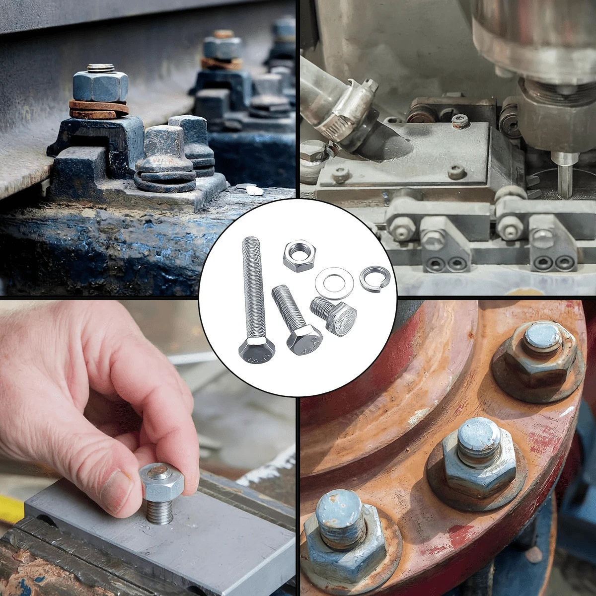 Vis, écrous Et Rondelles En Nylon Blanc - Tailles M3 à M12, Longueurs 4-100 Mm, Filetage Métrique