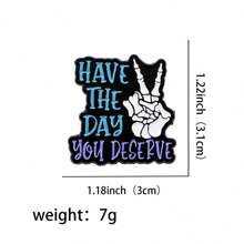 1 件鼓舞人心且有趣的引文珐琅翻领别针，可爱胸针徽章，适用于包包和衣服，连衣裙配饰别针，适用于衣服包饰，学校办公室配饰，衬衫夹克珠宝，圣诞节万圣节服装别针，教师礼物，万圣节配饰，教师节 - 黑色 - 查看 17