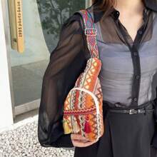 1pc New Western Asian Women's Shoulder Bag Fashion Crossbody Bag Chest Bag Handbag