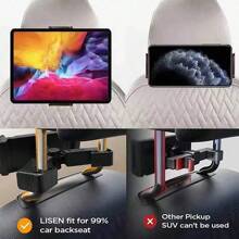 [360 Degree Rotating Tablet Stand] Car Headrest Tablet Holder, 360 Degree Rotation Tablet Stand For IPad, Headrest Mount For Car Backseat, Travel Portable Road Trip - Black - View 2