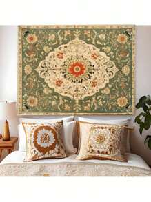 1pc Bohemian Mandala Printed Wall Tapestry, Modern Polyester Square Wall Hanging Decor For Room, Living Room, Bedroom
