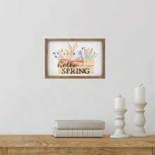Hello Spring Framed Easter Wall Sign - 11.75"245285