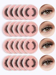 MAGEFY 20 Pairs Manga Cross Full Mixed Style False Eyelashes,Mix Four Styles,With Paper Box Cat-Eye Fluffy Wispy Soft Lashes Fake Eyelashes False Eyelashes Strip,Natural Soft Eyelash Crisscross Wispy Fluffy Lashes,Naturally Slender, Curled And Enlarged Eyes,For Women To Use Travel, Party ,Christmas,Gifts For Women ﻿ - Criss Cross lashes - View 5