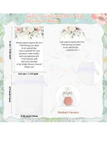 Set da 9 pezzi di specchi pieghevoli da regalo per la sposa (inclusi 3 specchi da trucco a forma di rosa, 3 biglietti di ringraziamento e 3 borse di organza), specchio a forma di rosa pieghevole, specchio compatto portatile per il trucco, omaggi per feste di matrimonio, regali per damigelle, ricordi per gli ospiti