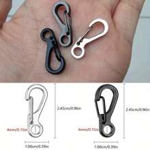 5/10/20Pcs/Lot Mini Carabiner Camping Survival Climbing Spring Backpack Clasps Keychain Paracord Tactical Gear Hooks Key Chain - Black - View 6