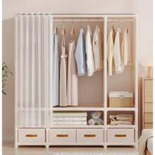 Armoire de chambre pratique et élégante, Porte-vêtements sur pied, Porte-vêtements robuste, Armoire de luxe à haute capacité, Armoire de rangement de vêtements à assemblage facile, Vêtements, Pantalons, Couette, Disponible en plusieurs tailles et styles, Grande capacité et assemblage facile