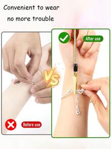 1PC/2PCS/3PCS Multicolor Bracelet Helper Tool,Bracelet Wearing Auxiliary Tool,Accessory Auxiliary Tools,Hand Bracelet Fasten Helper Alligator Clips For Joints For Women Jewelry Tools Fastening And Hooking Equipment For Jewelry Bracelet Necklace