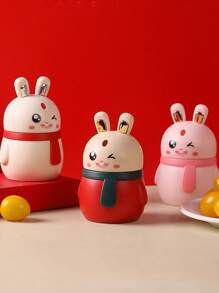 1-3pcs Cartoon Rabbit Toothpick Holders, Household Press Type Toothpick Dispenser, New Fashionable Rabbit Style Toothpick Bottle, High-End Creative Household Toothpick Canister With Press Dispenser Travel Essentials Travel Accessories Travel Must Haves