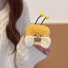 Wnter Plush Cartoon Cute Bee Earphone Case, TPU Soft Protective Cover Anti-Drop Compatible With Apple 1/2/3/4, Pro 2 Bluetooth Earphone Case - Yellow - View 7