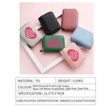 Women Multipurpose Small Card Holder Organ Type Clutch Bag Double Zipper Wallet PU Leather Coin Purse For Women Wallet Mini Wallet Purse Wallet Small Wallet