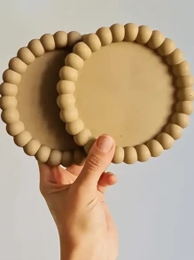 Round Bubble Coaster Silicone Molds For DIY Epoxy Jewelry Storage Tray, Plaster Tray, Cement Cup Pad, Injection Resin Mold - White - View 4