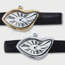 PINTIME Alien Crash Melt Twist Y2K 手表亭女士时尚复古高级设计防水石英表皮带表