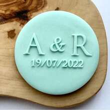 用 2 块饼干定制文字蛋糕装饰万圣节和圣诞节 DIY 切刀糖蛋糕模板婚礼粘土翻糖压花器名字蛋糕模具手工饼干/饼干压花器印章