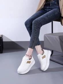 Simple Korean Style Casual Fashion Elegant Slouchy Youth Free Commuting Platform Shoes - Leopard - View 9