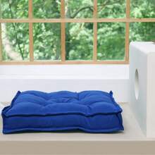 Farfallarossa Coussin carré de 450 g résistant aux taches, pour intérieur/extérieur, de dimensions 45 x 45 cm, imperméable et durable, facile à nettoyer, convenant à divers endroits comme les salons, jardins, balcons, etc., offrant une assise confortable - Bleu foncé - Voir 2